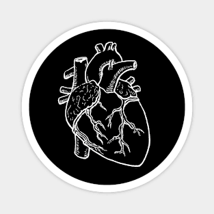 Anatomical Heart (white lines) Magnet